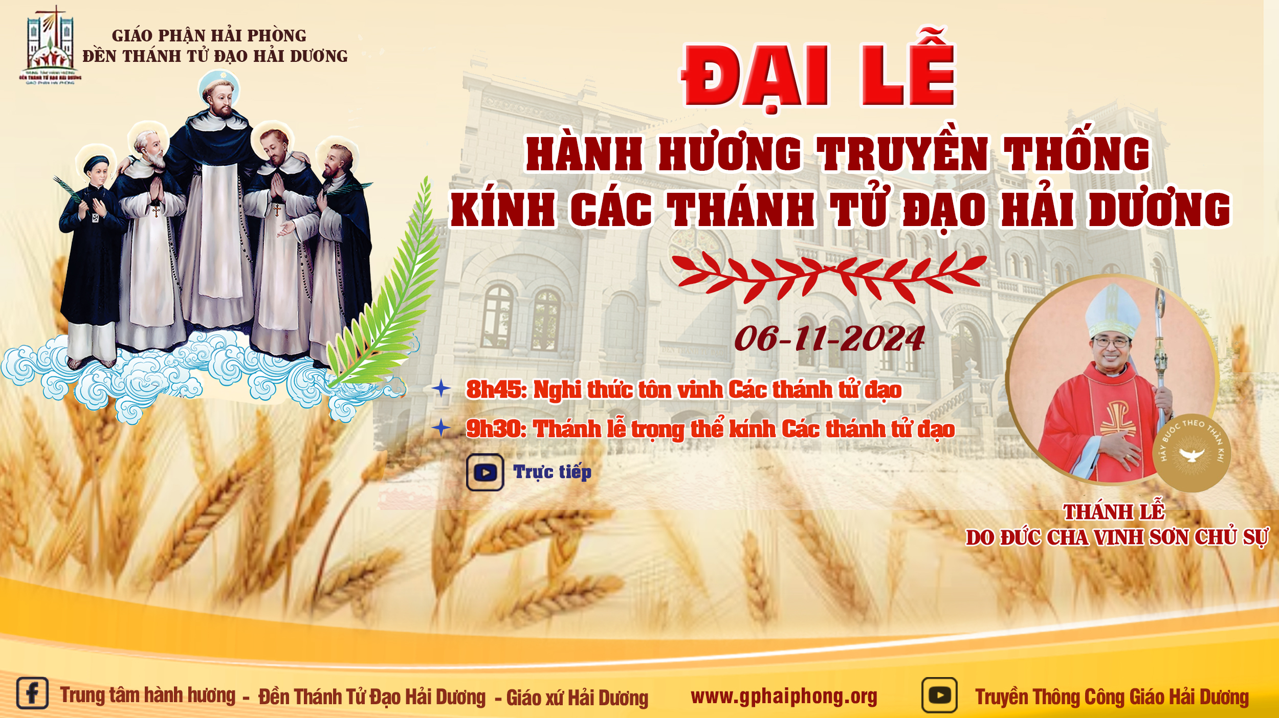 Trực tiếp: Thánh lễ kính các Thánh tử Đạo Hải Dương (06/11/2024)