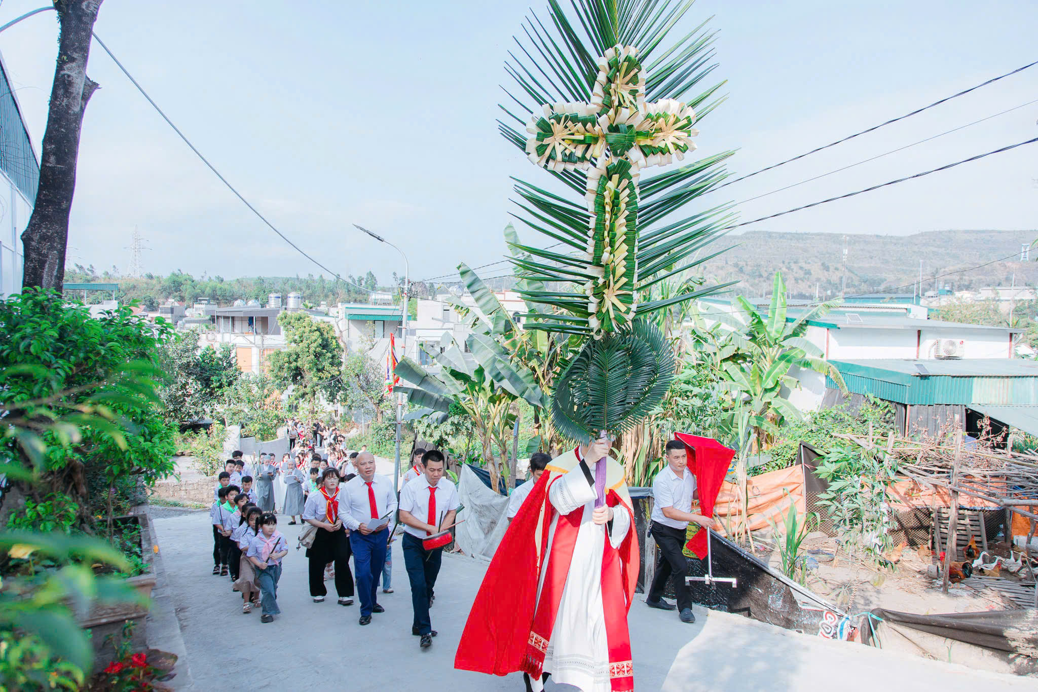 Giáo họ Cái Đá cử hành Thánh lễ Lá sau 60 năm