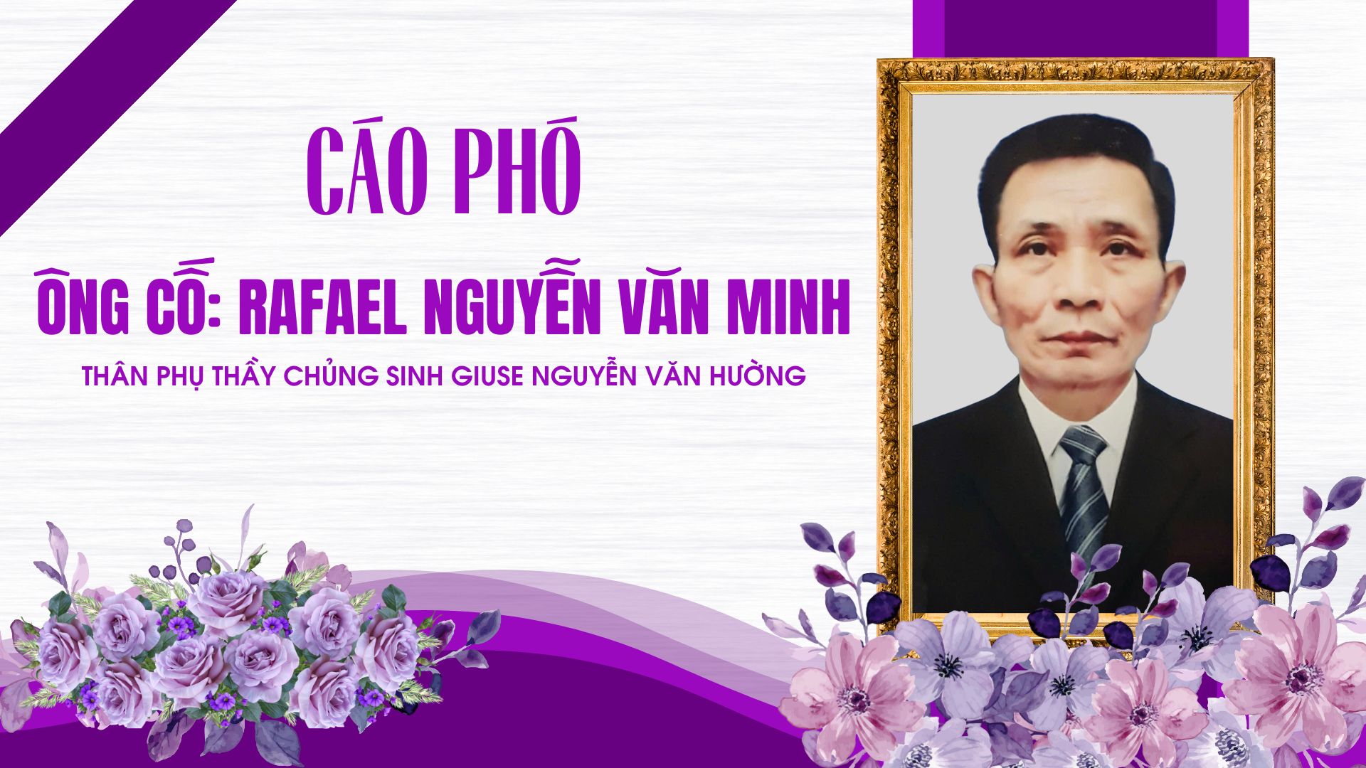 Cáo phó: Ông cố Rafael Nguyễn Văn Minh