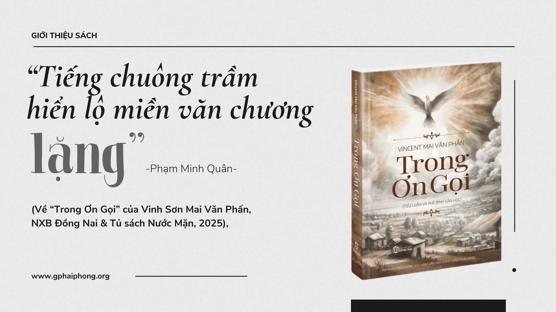 Tiếng chuông trầm hiển lộ miền văn chương lặng