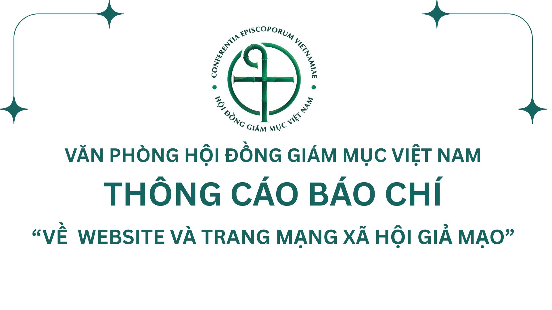 Thông cáo báo chí của HĐGM Việt Nam về Website và Trang mạng xã hội giả mạo