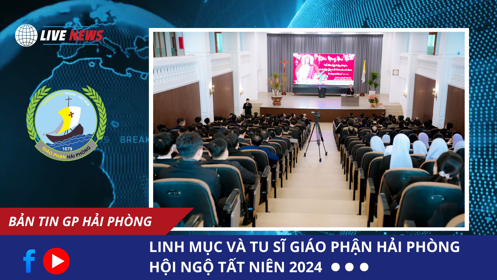 VIDEO BẢN TIN: Quý Linh mục và tu sĩ giáo phận Hải Phòng hội ngộ tất niên 2024