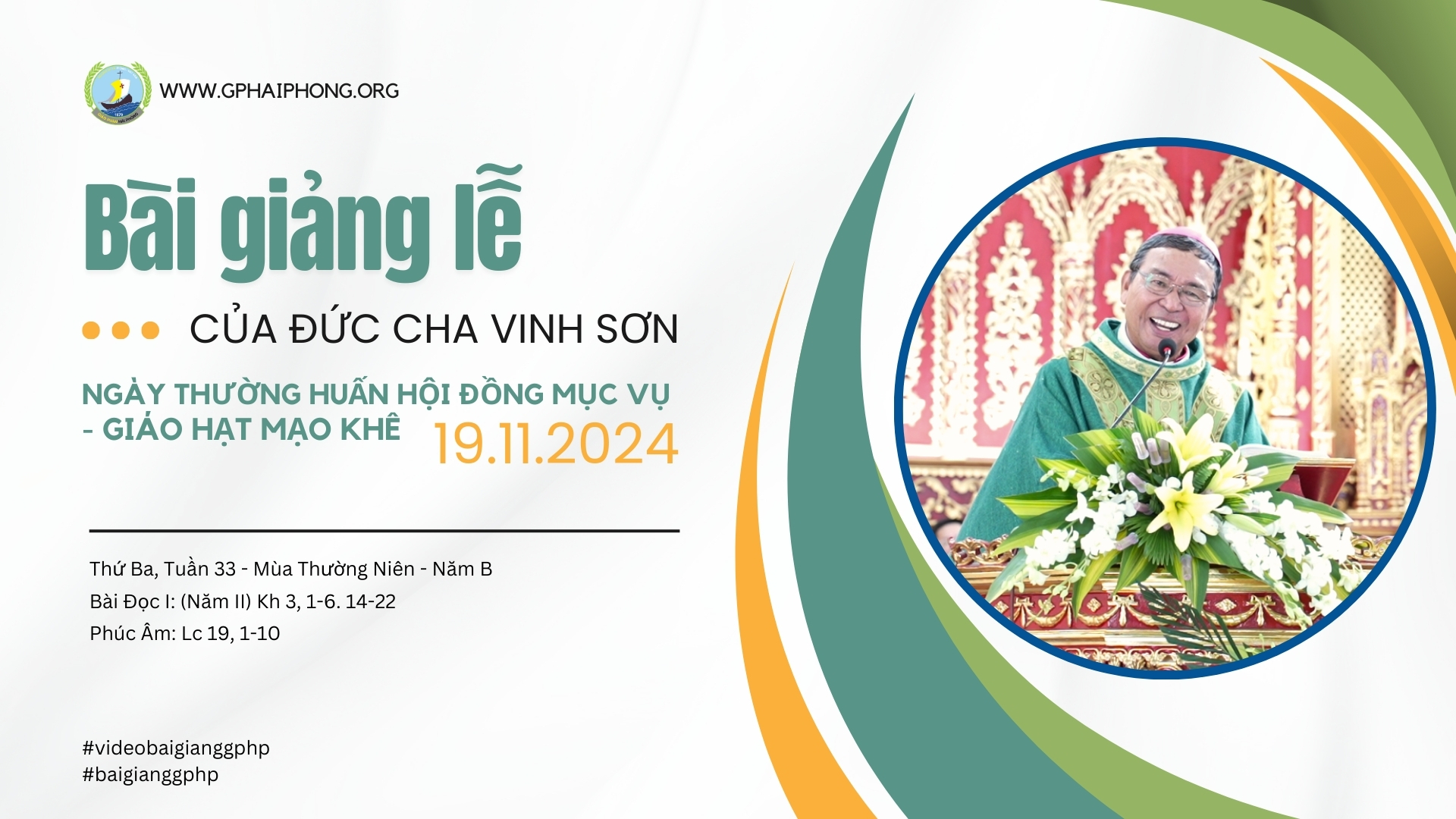 Bài giảng lễ của Đức Cha Giáo phận nhân dịp Thường Huấn Hội Đồng Mục Vụ tại Giáo hạt Mạo Khê